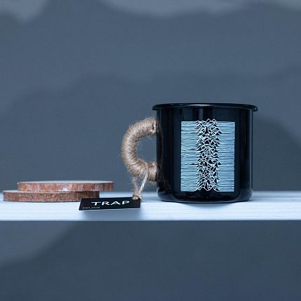 Эмалированная кружка «Joy Division», чёрная, 400 мл, фото 2.