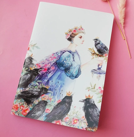 Тетрадь Оксана Викторова «Королева с воронами», А5, 40 листов, бежевый, фото 2.