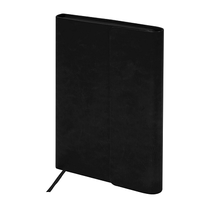 Ежедневник недатированный BRAUBERG «Magnetic X», чёрный, А5, фото 1.