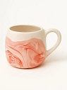 Кружка ручной работы РУКИ В ГЛИНЕ «Розовый мрамор», керамика, 250 мл, круглая, превью фото 1