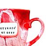 Кружка ручной работы NF ceramics «Oty***s' от себя», перламутровая, красная, керамика, 400 мл, превью фото 2