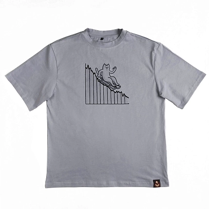 Футболка Barking Store «Weeeee», L муж., серый, фото 1.