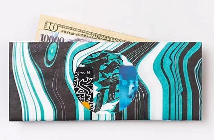 Кошелёк New Wallet «New Calligraphy». голубой, фото 2.