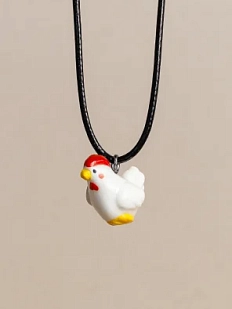 Подвеска ручной работы Боттери керамика «Курочка»‎, керамика