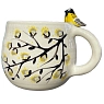 Кружка ручной работы Мама Черепаха расписная с фигурками Синички, разноцветная, керамика, 400 мл, превью фото 1