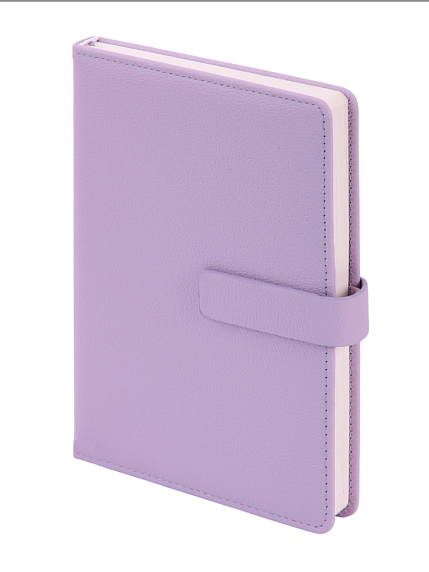 Подарочный набор на 14 февраля с ежедневником «President» и ручкой, сиреневый, фото 2.