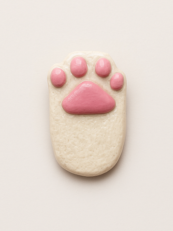 Брошь Радость Рядом «Лапка», белая, фото 1.