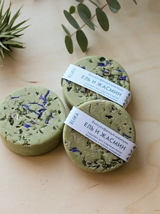 Твердый шампунь ELSKA Cosmetics «Ель и жасмин», бессульфатный