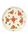 Тарелка ручной работы Татко керамика «Красные цветы», керамика, 15 см, превью фото 1