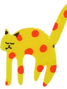 Брошь «Тревожный кот»