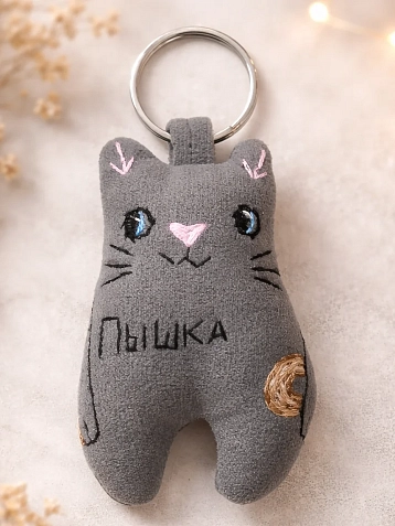 Брелок Колдовская игла «Кот с пышкой», фото 2.