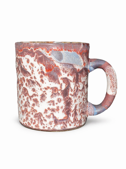 Кружка ручной работы Тата вытворяет/NF ceramics «Нормально делай нормально будет», розово-серая, керамика, 440 мл, фото 2.