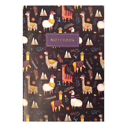 Тетрадь нелинованная Подписные изделия «Lamas», А5, фото 1.