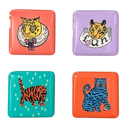 Набор 3Д стикеров Валя Карнавалова на телефон «Тигры №2», 2,5 х 2,5 см, фото 1.