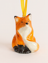 Игрушка на ёлку «Лис», фарфор