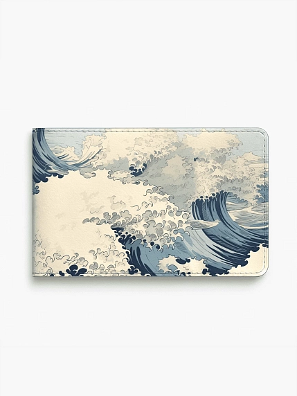 Обложка на студенческий билет DARI DARI «Большая волна», экокожа, фото 1.