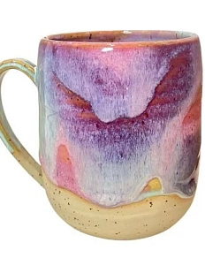 Кружка ручной работы «Закатные переливы», фиолетовая, керамика, 650 мл