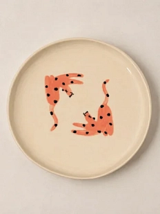 Тарелка ручной работы Настянорм керамика «Леопард на чилле», 20 см