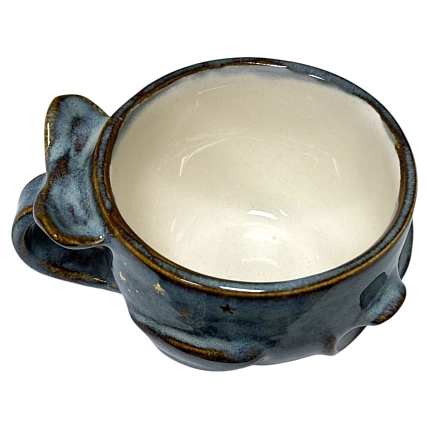 Кружка ручной работы «Кит», синяя, керамика, 300 мл, фото 4.