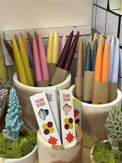 Набор свечей ручной работы «Небесный», 2шт, фото 2.