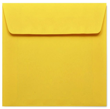 Конверт желтый квадратный 16 × 16 см, фото 1.