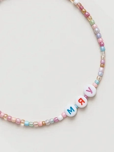 Чокер ручной работы Радость Рядом с надписью «Мяу», бисер