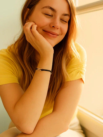 Браслет WAF WAF «Бесконечность», черный, фото 3.