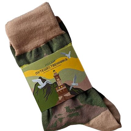 Носки «Маяк Анива», хаки, р-р 42-46, фото 2.