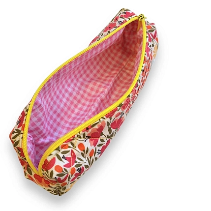 Пенал ручной работы АМИ (Ami lé sac), бежевый, цветочки, фото 3.