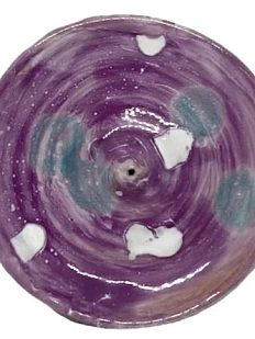 Подставка под благовония розовая в пятнах №1