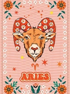 Постер интерьерный DARI DARI со знаком зодиака «Овен», А4