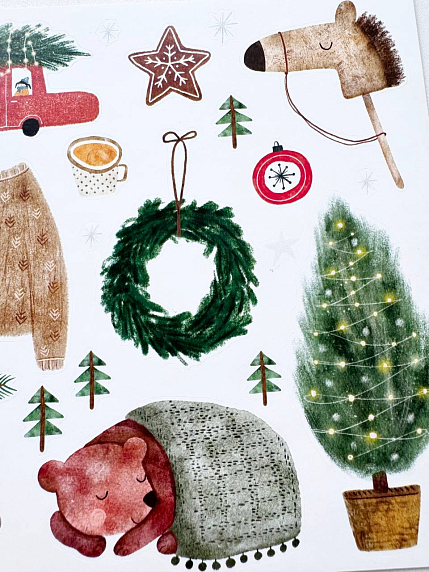 Стикерпак на Новый год «Декабрьское настроение», 14*14 см, фото 2.