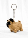 Вязаный брелок Цилинская «Мопс», 6,5 см, превью фото 1