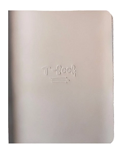 Ежедневник-органайзер в кожаной обложке «T-book», бежевый