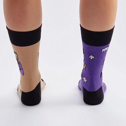 Носки «Так появился Раскольников», р-р 42-46, фиолетово-коричневые, фото 3.