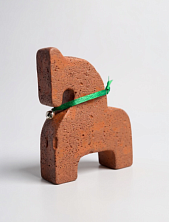 Бетонная статуэтка «Лошадка», красная, 9 см