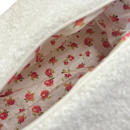 Косметичка ручной работы АМИ (Ami lé sac) «Grand», белый барашек, фото 3.