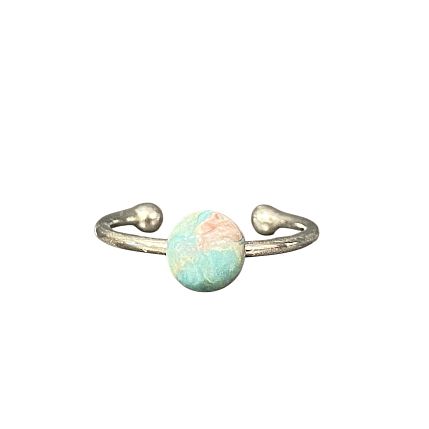 Кольцо из стали в ассортименте, голубое, фото 1.