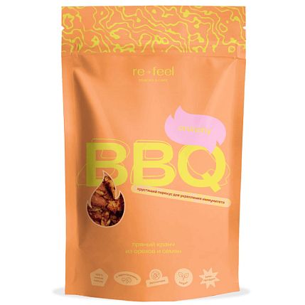 Кранч пряный из орехов и семян BBQ, 75 гр, фото 1.
