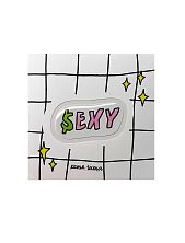 3D Стикер Катя Гиена "Sexy", розовый, объемный