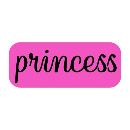 3D Стикер на телефон «Princess», объёмный, розовый, фото 1.