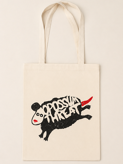 Сумка шоппер «Opossum threat», белый, фото 1.