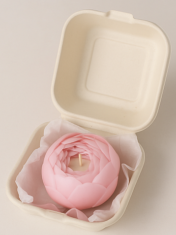 Свеча цветок DARI DARI «Пион», розовая, фото 1.