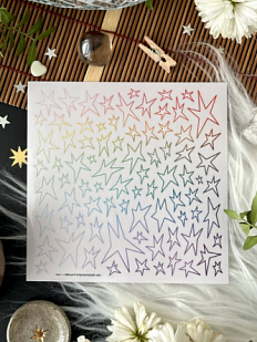 Стикерпак Опрокинутый лес «Звездочки», голографический, 15 х 15 см