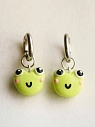 Серьги-конго Радость Рядом «Лягушки», полимерная глина, зеленые, превью фото 1