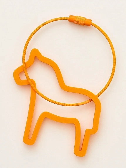 Брелок, обвес на сумку DARI DARI «Лошадка», оранжевый, 6 см, фото 1.