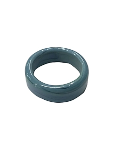 Кольцо Керко стеклянное голубое матовое