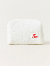 Косметичка ручной работы АМИ (Ami lé sac) «Moyen», белый барашек
