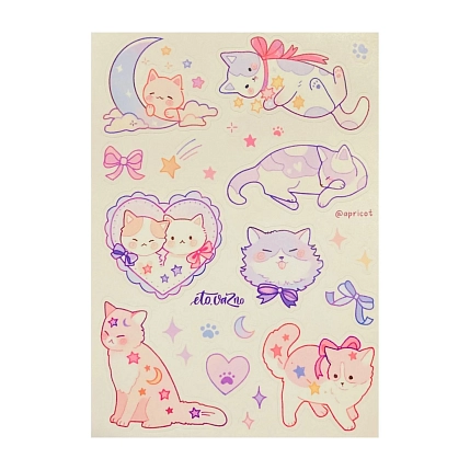 Стикерпак «Лунные котики», А6, фото 1.
