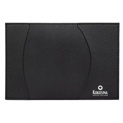 Обложка для паспорта с самолётом Kokosina bags, натуральная кожа, чёрный, фото 2.
